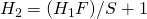 H_2 = (H_1 − F)/S + 1